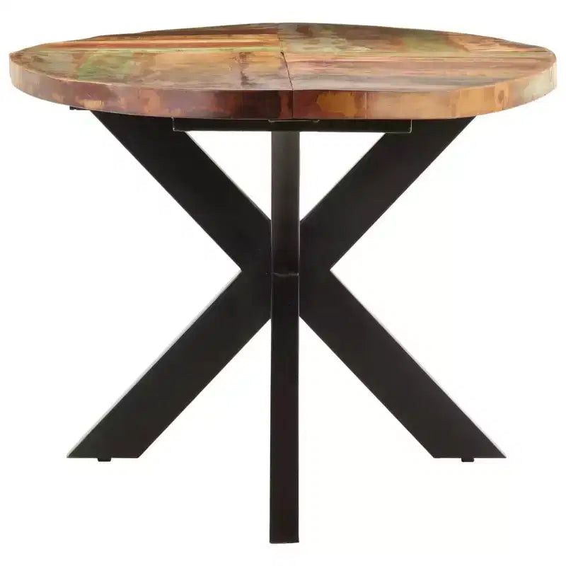 vidaXL Dining Table Modern Indoor Furniture for Room Contemporary Steel Family