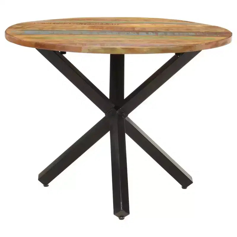 vidaXL Table à manger Meuble d'intérieur moderne pour salon Acier contemporain Famille