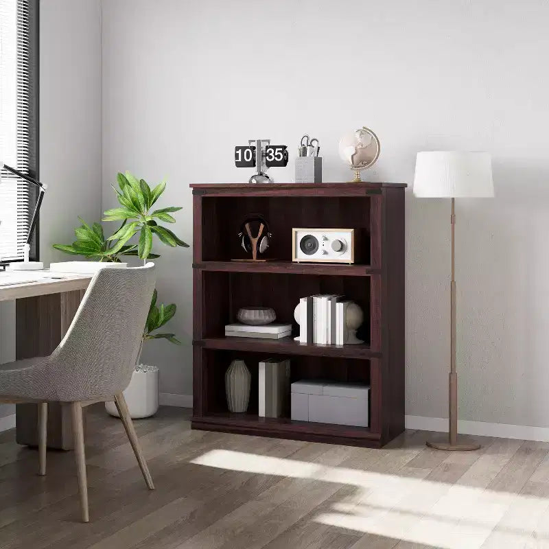 Acekool 5 Tier Farmhouse Bookcase Tall Wooden Open Shelf Bookcase for Living Room Home Office