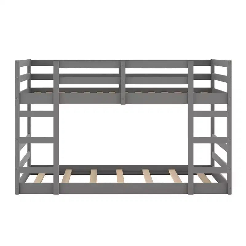 Luxystar Modern Bunk Bed with 2 Ladders for Kids' Room and Guest Room