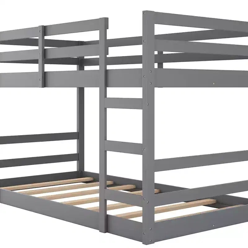 Luxystar Modern Bunk Bed with 2 Ladders for Kids' Room and Guest Room