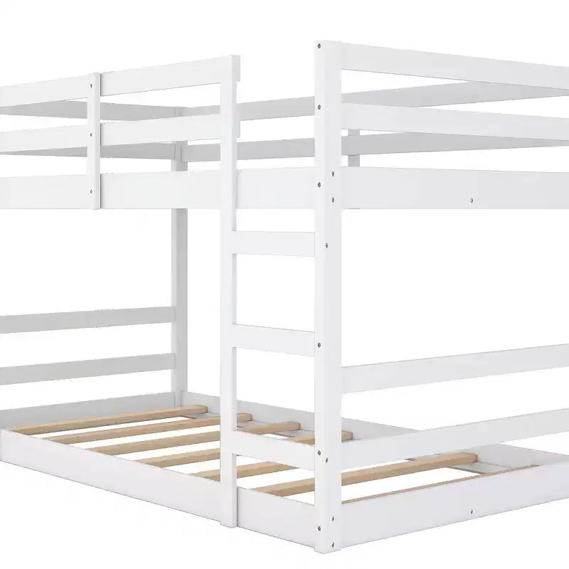 Luxystar Modern Bunk Bed with 2 Ladders for Kids' Room and Guest Room