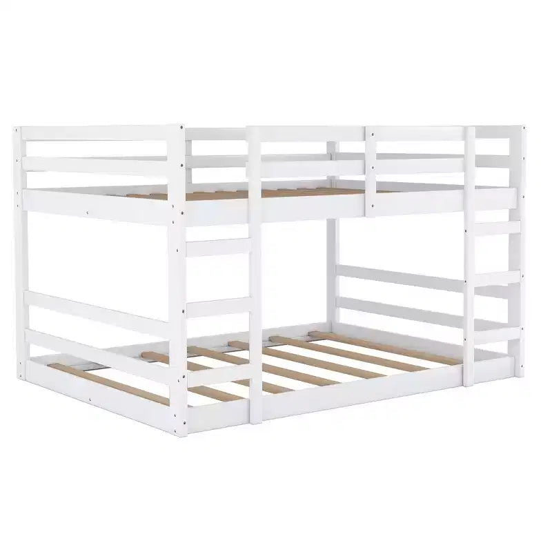 Luxystar Modern Bunk Bed with 2 Ladders for Kids' Room and Guest Room
