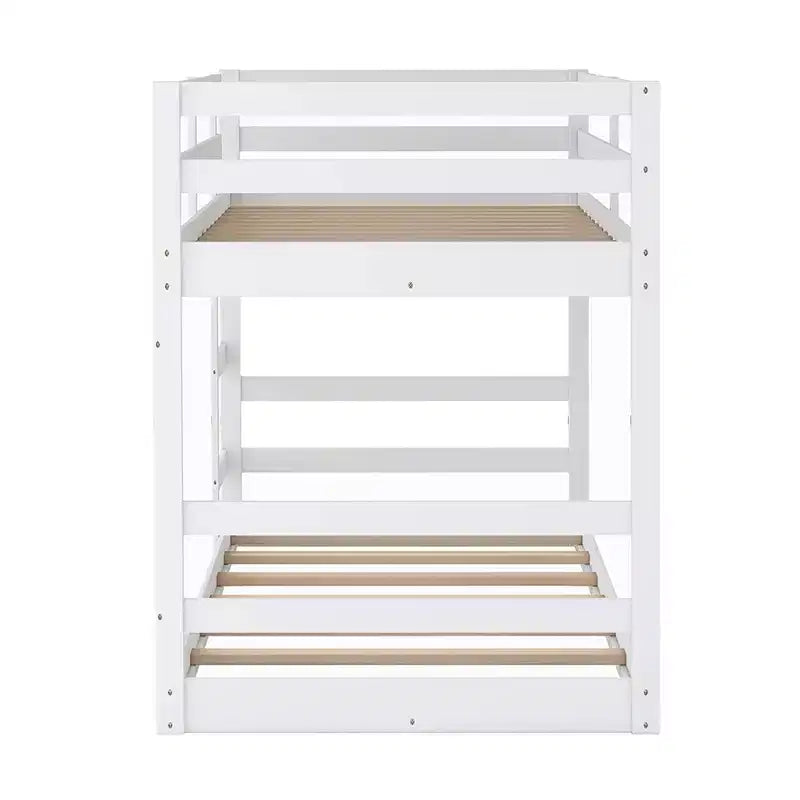 Luxystar Modern Bunk Bed with 2 Ladders for Kids' Room and Guest Room