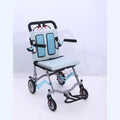 Lightweight Folding Aluminum Wheelchair for Seniors  Portable with Locking Handbrakes, Removable Armrests, Swing-Away Footrests,for Travel,Home Care