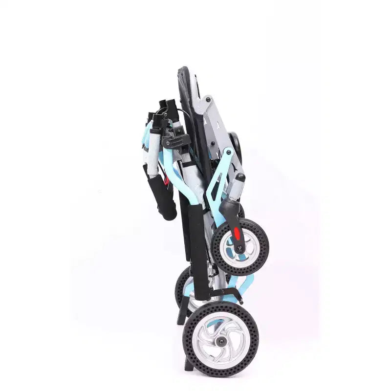 Lightweight Folding Aluminum Wheelchair for Seniors  Portable with Locking Handbrakes, Removable Armrests, Swing-Away Footrests,for Travel,Home Care