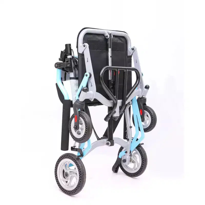 Lightweight Folding Aluminum Wheelchair for Seniors  Portable with Locking Handbrakes, Removable Armrests, Swing-Away Footrests,for Travel,Home Care