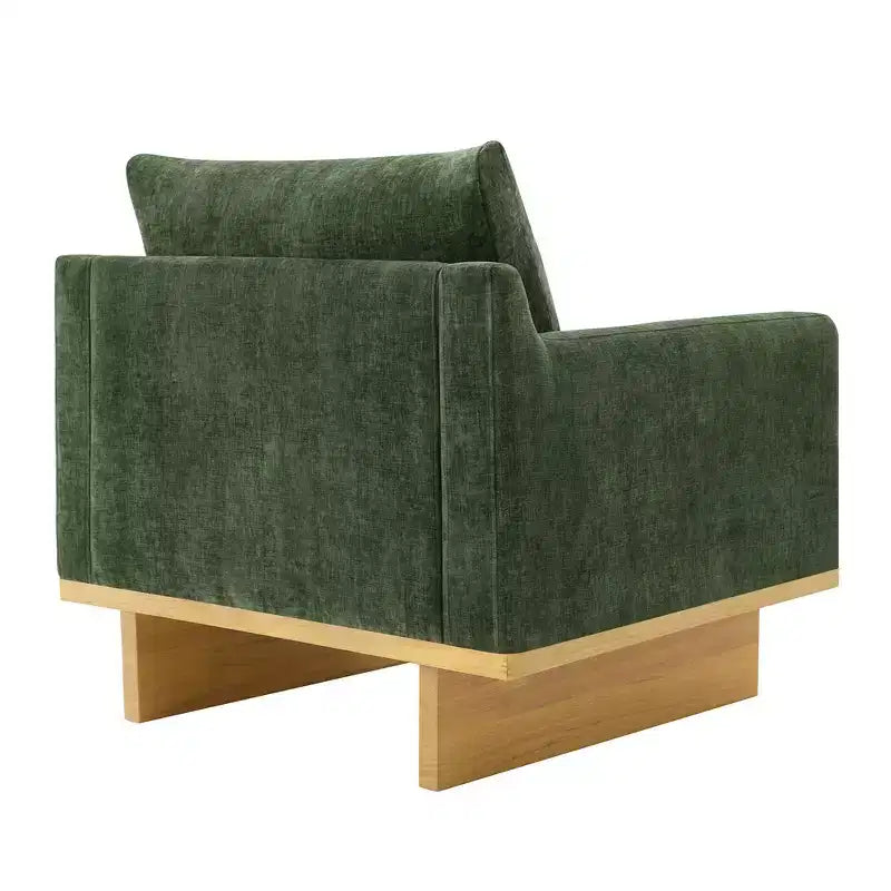 Whisen Modern Minimalist Accent Chair with Solid Wood Frame Ergonomic for Living Room, Soft Cushions and Spacious Design