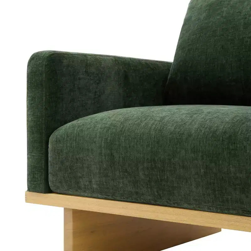 Whisen Modern Minimalist Accent Chair with Solid Wood Frame Ergonomic for Living Room, Soft Cushions and Spacious Design