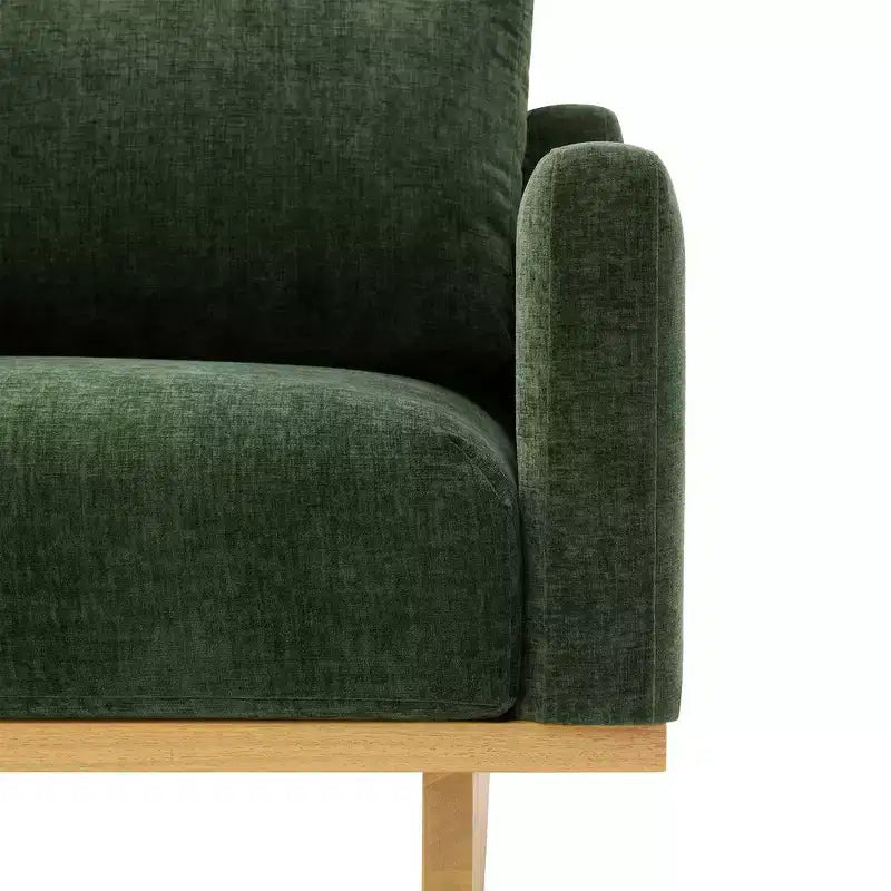 Whisen Modern Minimalist Accent Chair with Solid Wood Frame Ergonomic for Living Room, Soft Cushions and Spacious Design