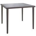 vidaXL Garden Table Grey Steel Small Modular Garden Table Square