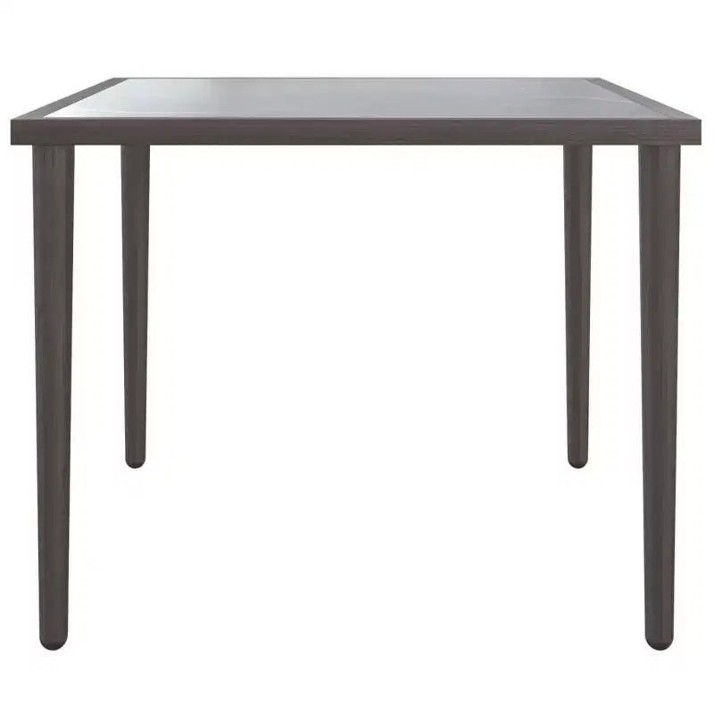 vidaXL Garden Table Grey Steel Small Modular Garden Table Square