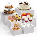 Versatile 6-Piece Display Riser Set Multi-Size Food Display Stands for Dessert Buffet Retail Events Styling