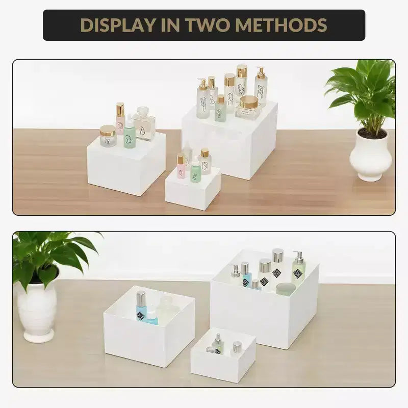 Versatile 6-Piece Display Riser Set Multi-Size Food Display Stands for Dessert Buffet Retail Events Styling