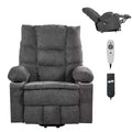 VEVOR Power Lift Recliner Chair, Large Electric Lift Chair with Heat and Massage, Infinite Position Adjustment, Chenille Fabric, Dark Gray