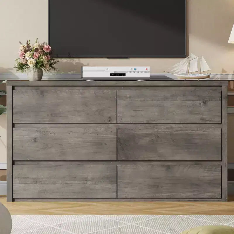 Wide Modern 7-Drawer Dresser for Bedroom, Large Wooden Chest of Drawers with Storage Organizer for Living Room, Hallway & Entryway