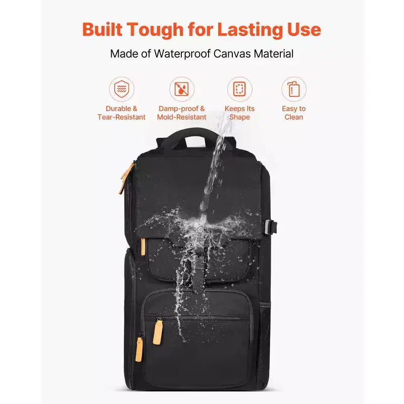VEVOR Miniature Storage Carrying Figure Bag, Fits 58 Infantry Minis, Miniature Transport Bag with Handle & Adjustable Shoulder Strap,Black
