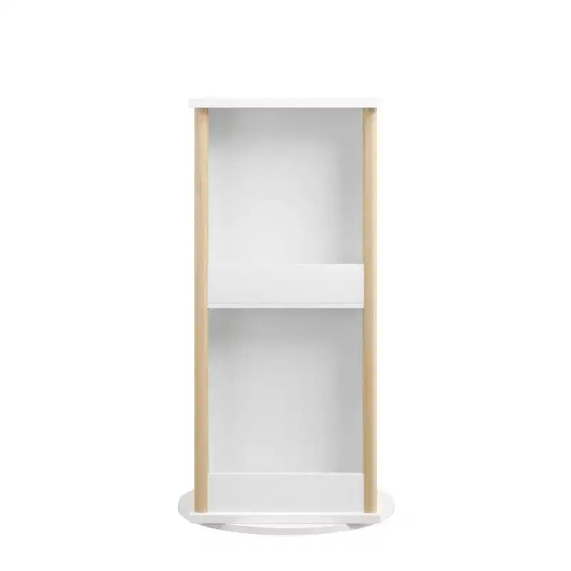360 Rotating Kids Bookshelf with Chalkboard, 3-Tier Wooden Revolving Bookcase and Toy Storage Organizer for Nursery & Playroom