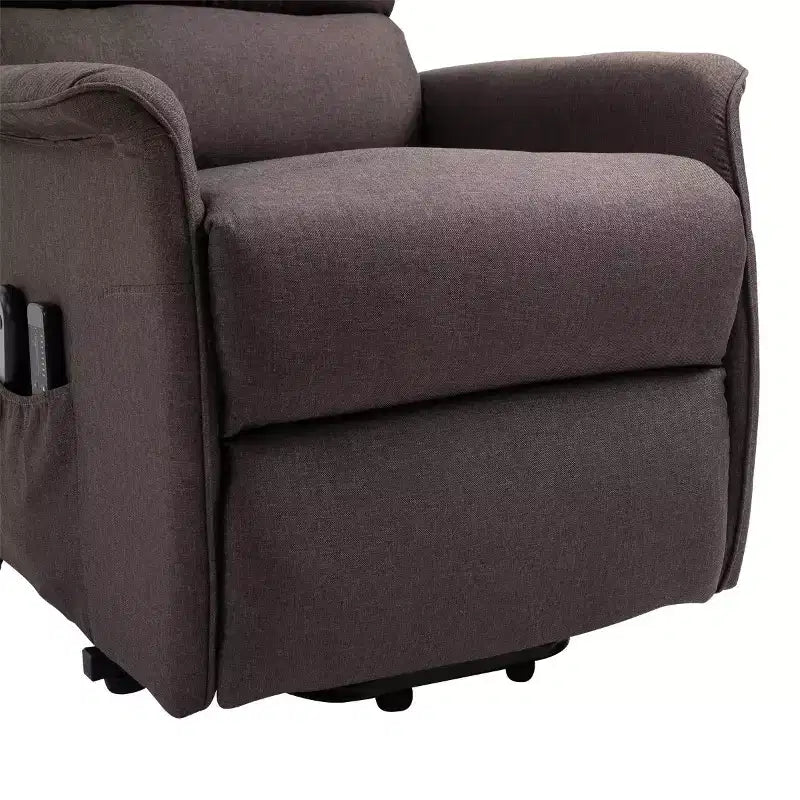 Power Lift Assist Recliner Chair for Elderly with Remote Control, Linen Fabric Upholstery