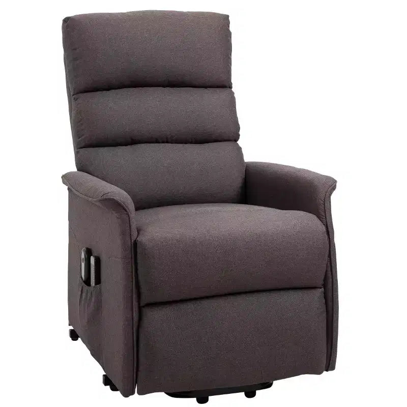Power Lift Assist Recliner Chair for Elderly with Remote Control, Linen Fabric Upholstery