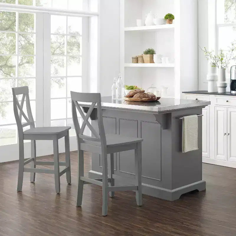 HomeStock with Door and Shelves Kitchen Islands