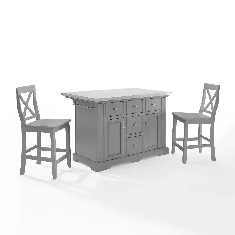 HomeStock with Door and Shelves Kitchen Islands