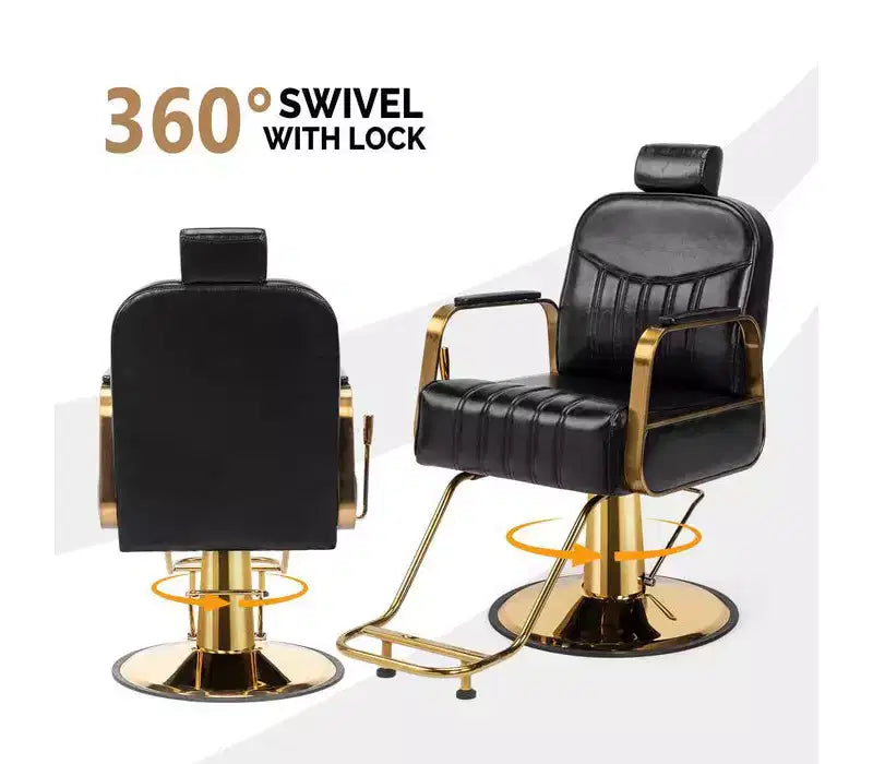 Karl Home All Purpose Heavy Duty Reclining Hair Salon Chair with Headrest