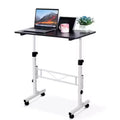 Mobile Standing Desk - Adjustable Height, Rolling Laptop Table with Wheels, Portable Workstation, Home Office Overbed Training Room