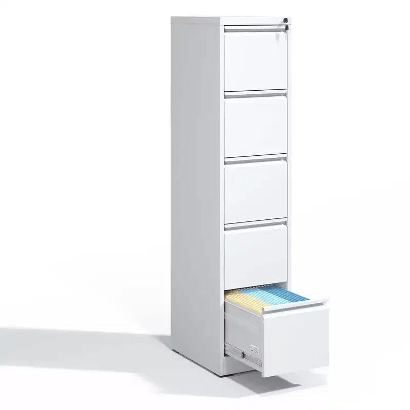 5 Drawer Metal Vertical File Cabinet with Lock Office Home Steel Vertical File Cabinet