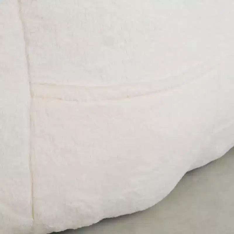 GDFStudio Thoii Modern Faux Fur Upholstered Bean Bag Chair with Armrest