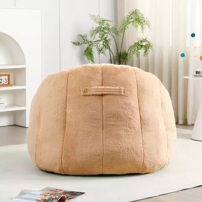 GDFStudio Thoii Modern Faux Fur Upholstered Bean Bag Chair with Armrest