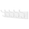 Set of 2 Wall-Mounted Coat Rack, Hook Rack, 8 Dual Metal Hooks, for Coats, Bags, Keys
