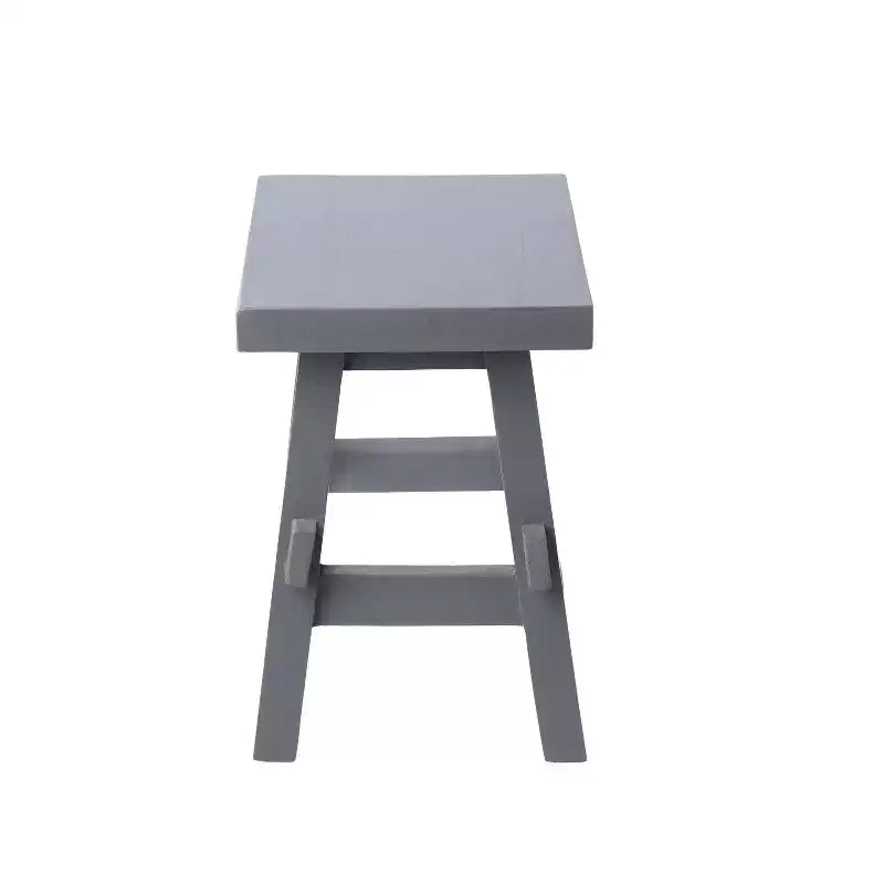JONATHAN Y Revine 16.9 Rustic Farmhouse Solid Mindi Wood Handcrafted Accent Stool