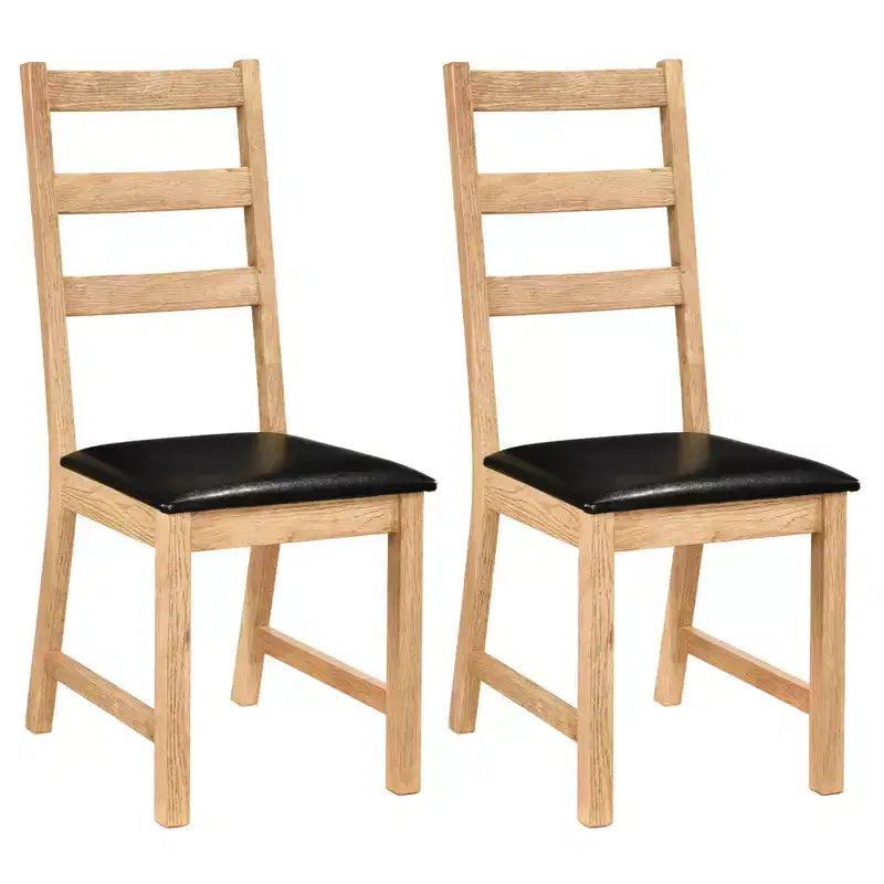 Costway Dining Chairs Set of 2/4 with Hollowed Backrest, Padded Seat, Rubber Wood Legs Natural & Black