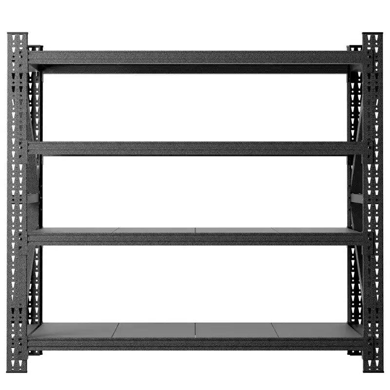 VIYET 63H, 4-Shelf Heavy Duty Metal Garage Shelving, 5000 LBS Capacity Adjustable Industrial Storage Unit, Black