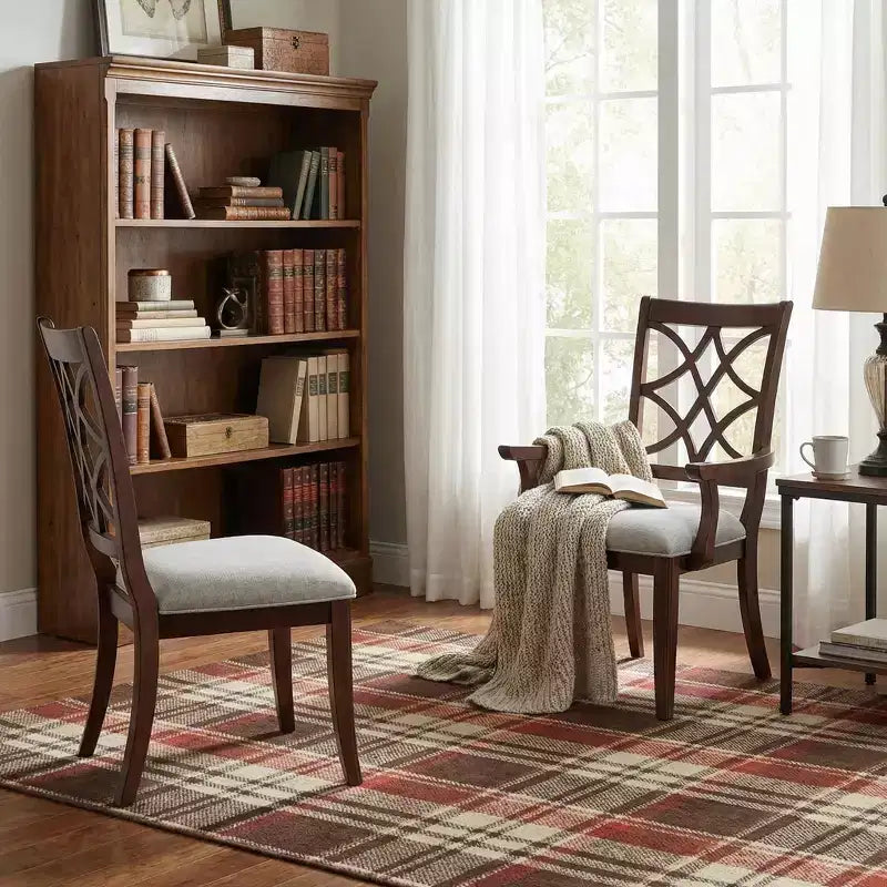 GDFStudio Bennett Traditional Wood Upholstered Seat Dining Chair (Set of 2)