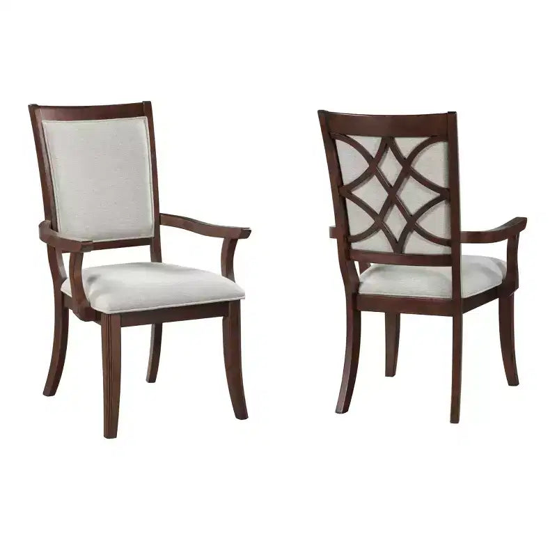 GDFStudio Bennett Traditional Wood Upholstered Seat Dining Chair (Set of 2)