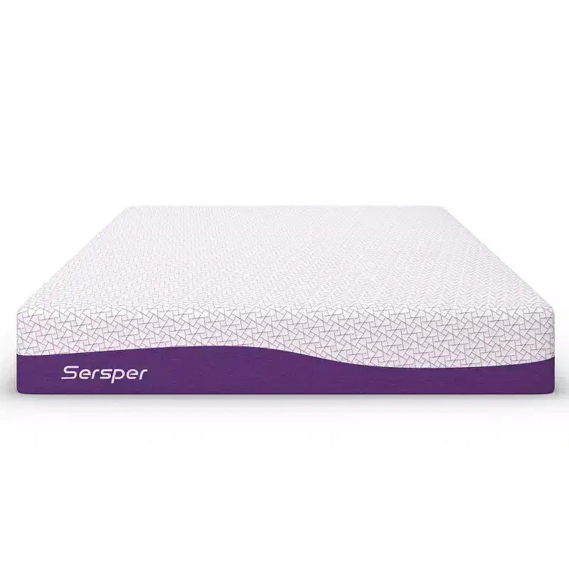 Sersper 10 Rayon from Bamboo Charcoal Cooling Gel Memory Foam Mattress - Compatible with Platform Bed, Box Spring, or Slat Base