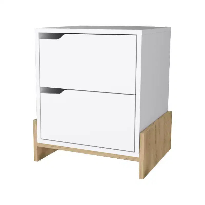 Lovell Stylish Functional 2 Drawer Nightstand for Bedroom Living Room