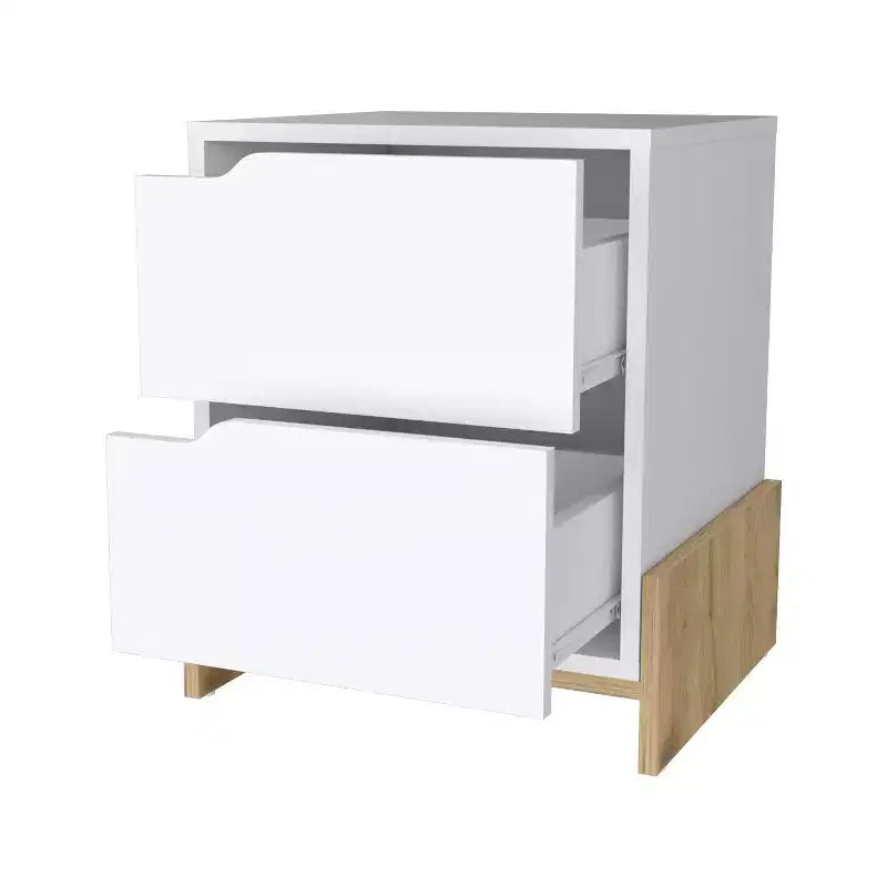 Lovell Stylish Functional 2 Drawer Nightstand for Bedroom Living Room