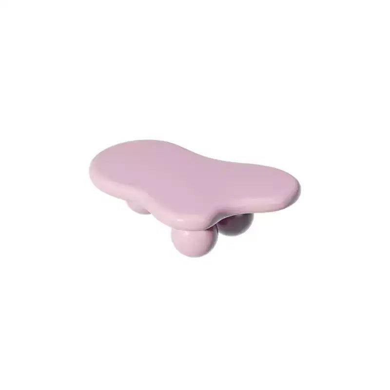40 Cloud Coffee Table with Ball Legs, Modern Irregular Center Table for Living Room, Pink