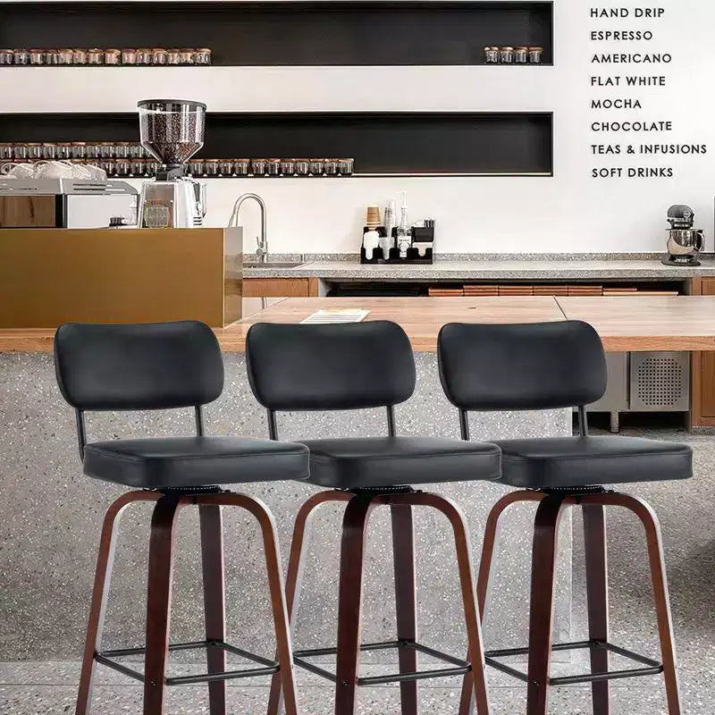 360 Swivel Counter Height Bar Stools Set of 2