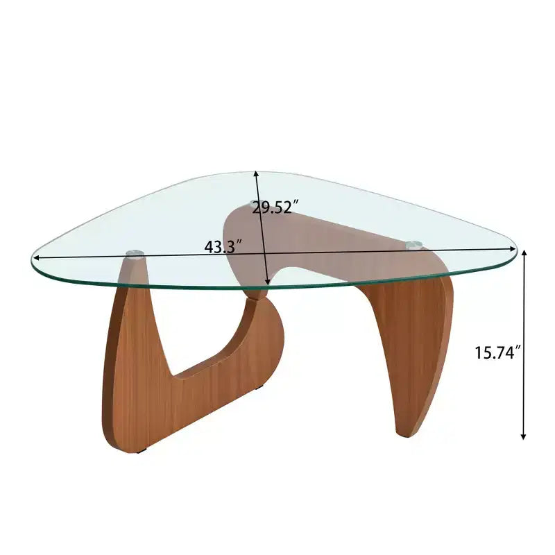 Fun little toys brand Mid-Century Modern Wood Center Table Small Farmhouse Coffee Table for Living Room, Brown