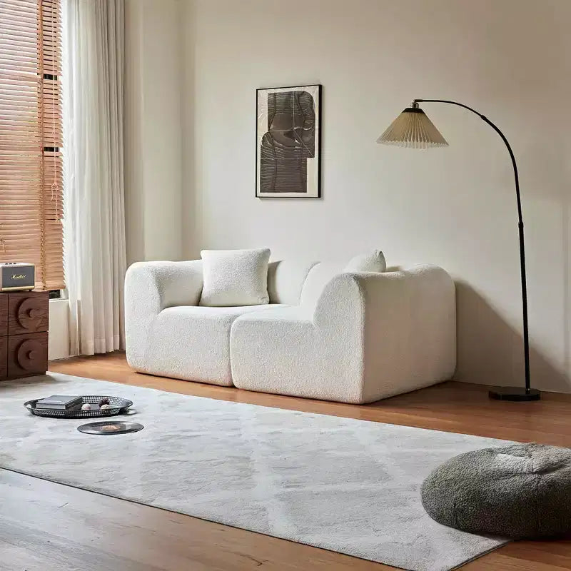 MAYEERTY 70 In 2 SeaterModern Velvet Loveseat Sofa with Throw Pillows Compact Space-Saving Couch