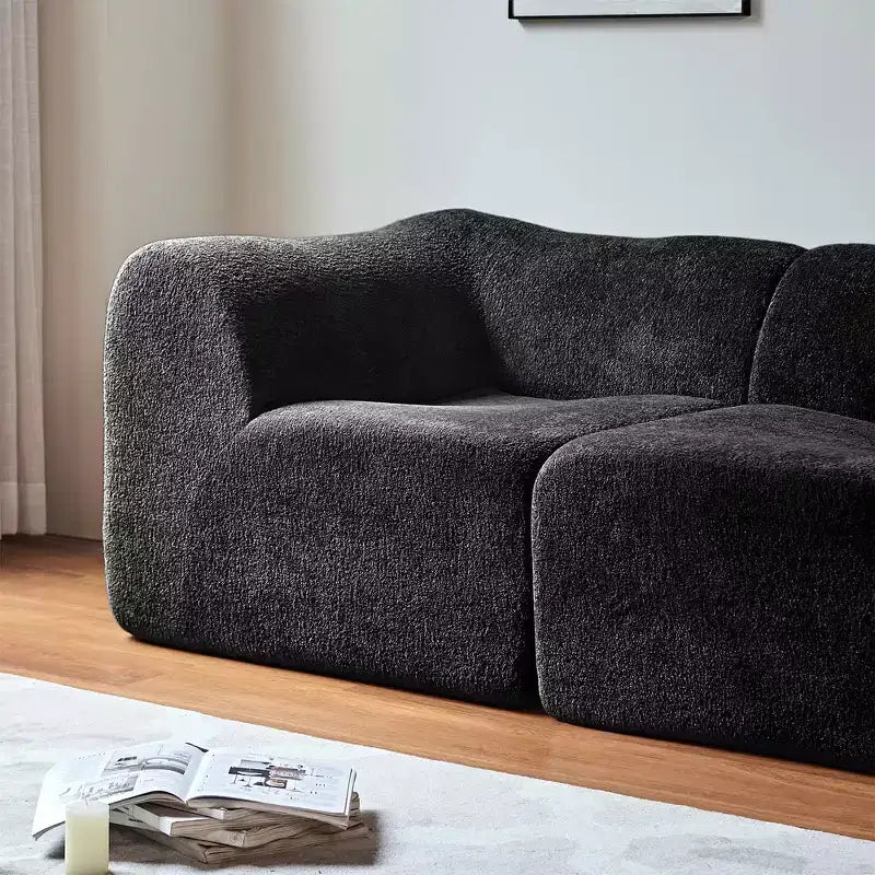 MAYEERTY 70 In 2 SeaterModern Velvet Loveseat Sofa with Throw Pillows Compact Space-Saving Couch