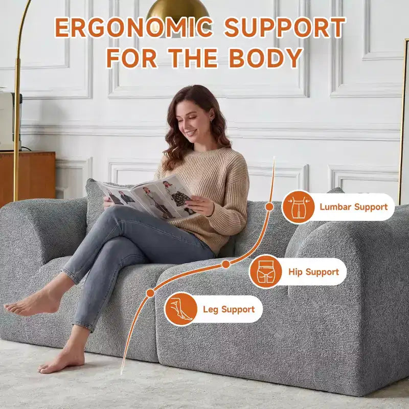 MAYEERTY 70 In 2 SeaterModern Velvet Loveseat Sofa with Throw Pillows Compact Space-Saving Couch