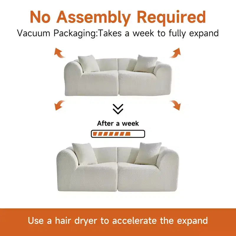 MAYEERTY 70 In 2 SeaterModern Velvet Loveseat Sofa with Throw Pillows Compact Space-Saving Couch