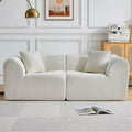 MAYEERTY 70 In 2 SeaterModern Velvet Loveseat Sofa with Throw Pillows Compact Space-Saving Couch
