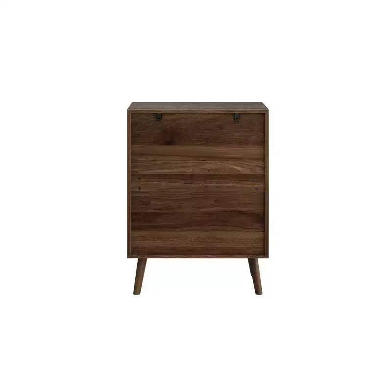 GDFStudio Vittorio Modern 24 Wooden Dresser with 3 Drawers and Metal Knobs