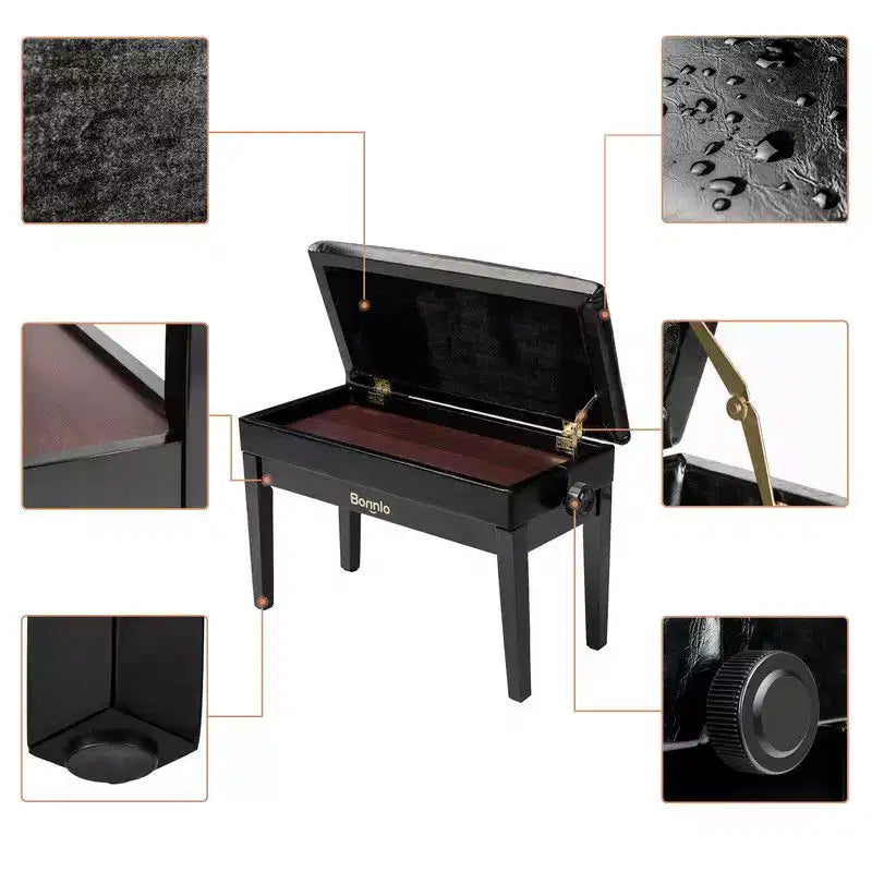 Criss Faux Leather Upholstered Storage Bench